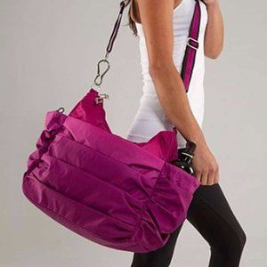 Lululemon Hot Yoga Hobo Dewberry Purple Ombré Gym Duffle Tote Crossbody Bag